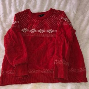 H&M Red Fair Isle Sweater